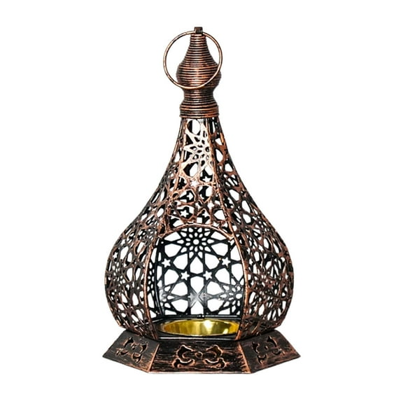 Vintage Gourd-Shaped Iron Candleholder with Elegant Hollow-Out Design for Cozy Home Decor and Festive Ambiance