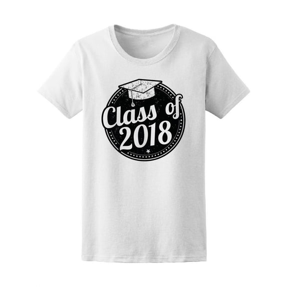 Vintage Graduate Class Of 2018 T-Shirt Women -Image by Shutterstock, Female Small
