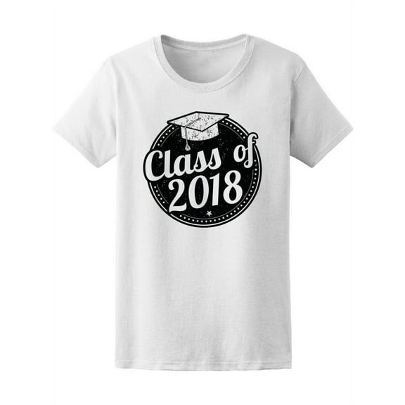 Vintage Graduate Class Of 2018 T-Shirt Women -Image by Shutterstock, Female Small