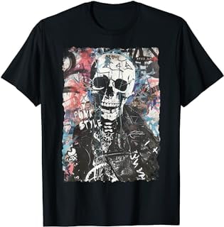 MAKAYA Rockabilly T-Shirt Voor Vrouwen Met Doodshoofd - Motorhelm Skull Zwart Maat S