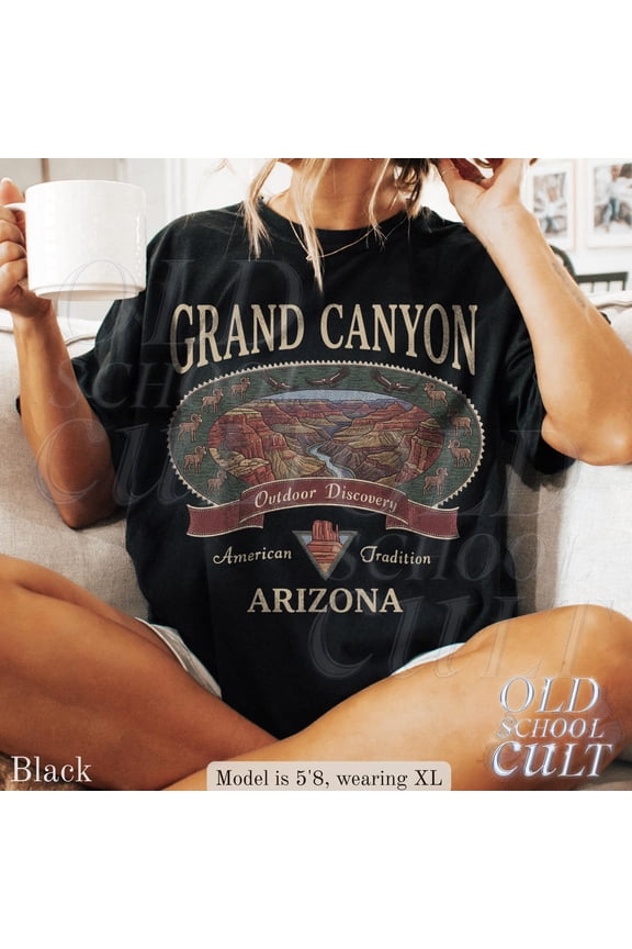 Vintage Grand Canyon Arizona Graphic Tshirt, Retro American Southwest 90s Nostalgia Shirt, Unisex Cotton T-Shirt, Sizes S-3XL