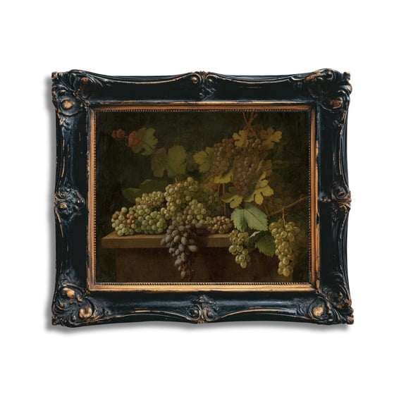 Vintage Grape Still Life Poster Rustic Kitchen Art Unframed Paper Print