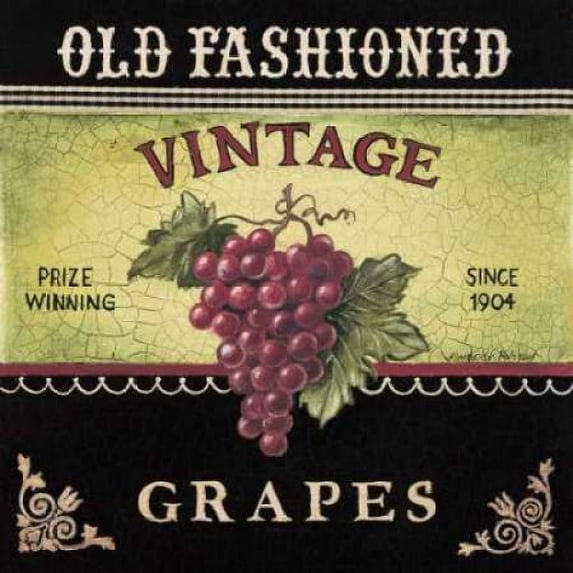 Vintage Grapes Poster Print by Kimberly Poloson (24 x 24)