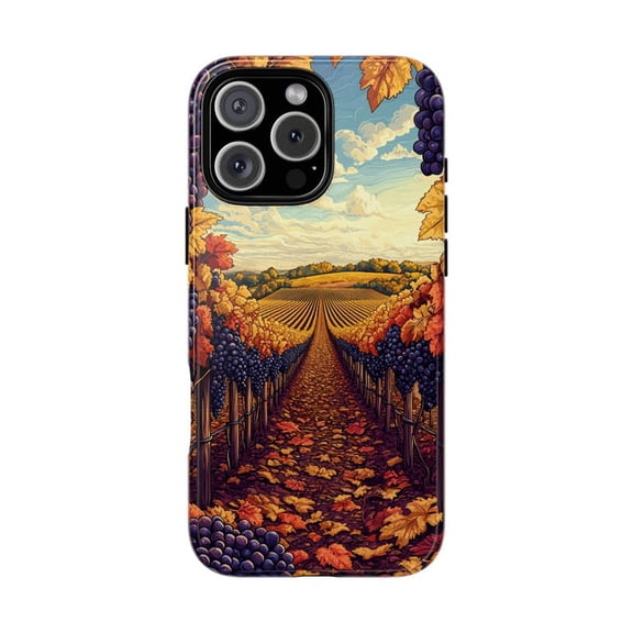 Vintage Grapevine Harvest Intricate Vineyard Artistic Protective Phone Case for iPhone 11 12 13 14 15 16 17 Pro Max