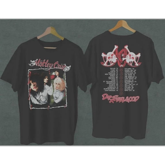 Vintage Graphic 1989 Motley Crue Dr Feelgood Tour Concert Rock Band Heavy Metal T-Shirt
