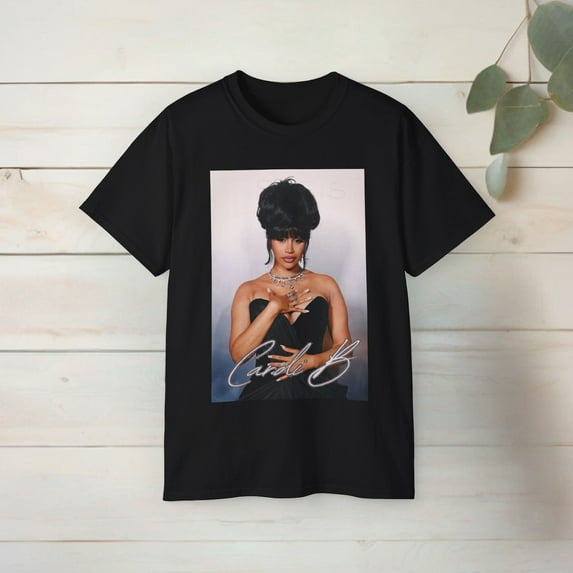 Vintage Graphic Cardi B T-Shirt, Glamorous Elegant Style, Gift For Fans,Black color,size XL