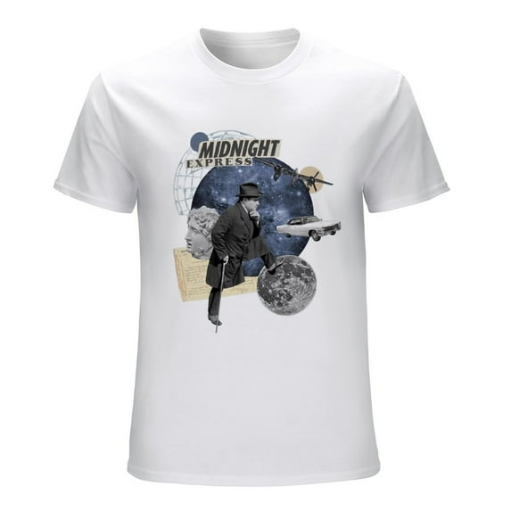Vintage Graphic Men’s Graphic T-shirt Vintage Short Sleeve Sport Tee White L
