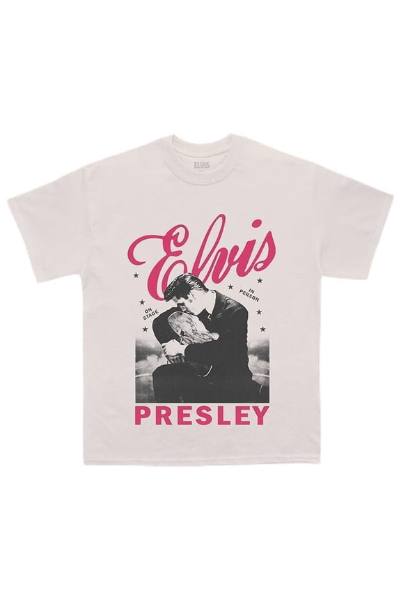 Vintage Graphic Microphone Performer T-Shirt - Official Elvis Presley Merch