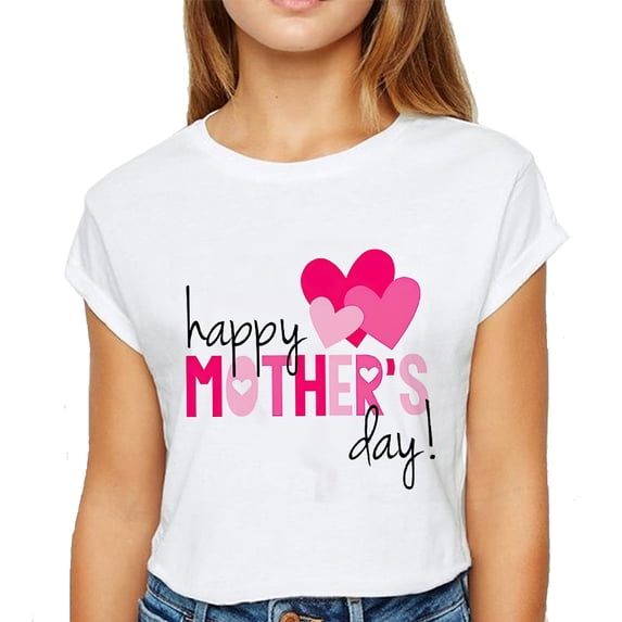 Vintage Graphic Tees Summer Tops Casual Mother's Day Letter Printed Short Sleeve Tops Blouse T-Shirt
