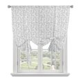 thumbnail image 1 of Vintage Gray Balloon Curtains for Windows, Bedroom Curtains 54 Inch Length, Rustic Minimalist Floral Print Farmhouse Tie Up Curtains Panels Thermal Insulated Bathroom Curtains Window 42"x54", 1 of 8