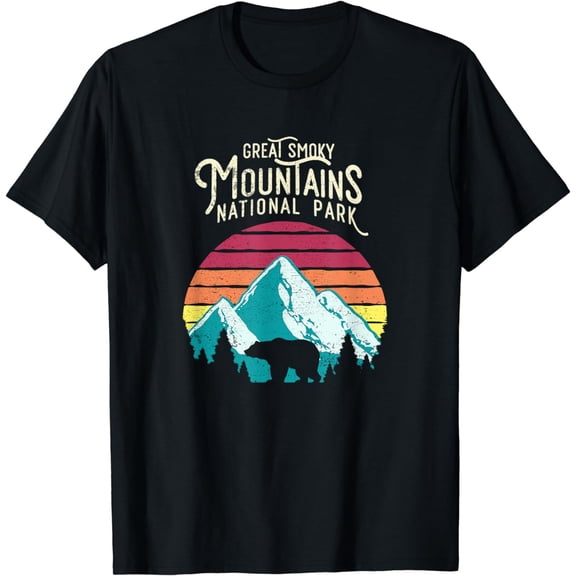 Vintage Great Smoky Mountains National Park Bear T Shirt