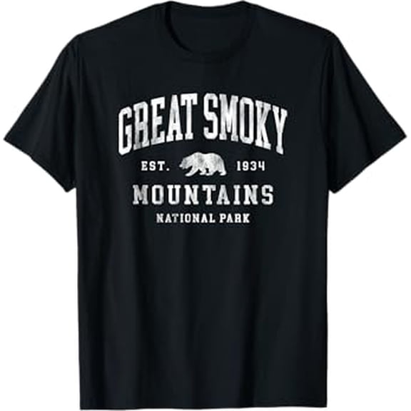 Vintage Great Smoky Mountains National Park Mens Womens Kids T-Shirt