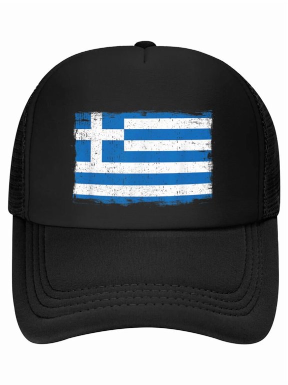 Vintage Greece Flag Heritage Greek Roots Baseball Cap