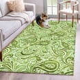 thumbnail image 1 of Vintage Green Area Rugs 2.7'x5', Washable Small Throw Rugs for Kitchen Bedroom, Retro Botanical Abstract Art Indoor Outdoor Rug Non-Slip Low Pile Carpet Runner Reversible Floor Mats, 1 of 8