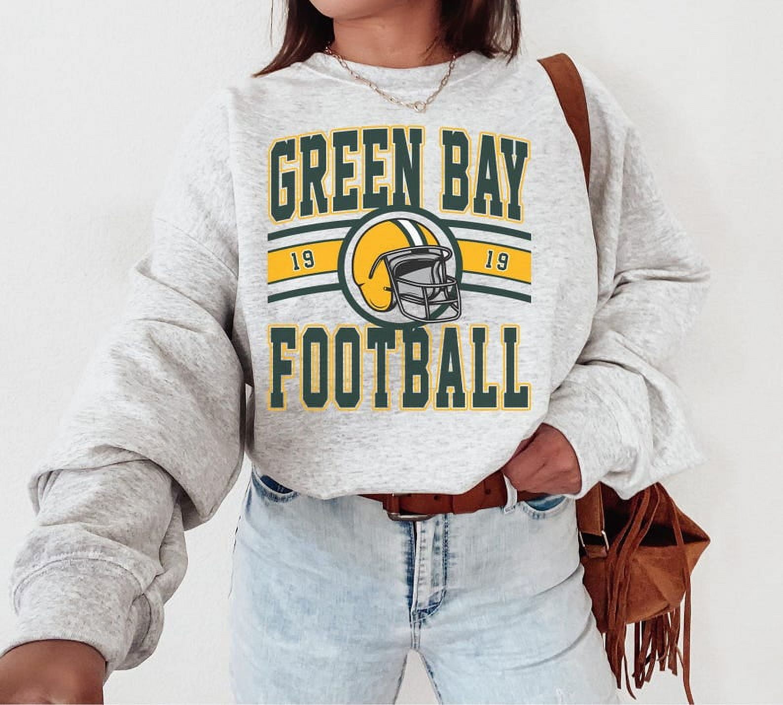 Vintage Green Bay Football Crewneck Sweatshirt, Packers Sweatshirt