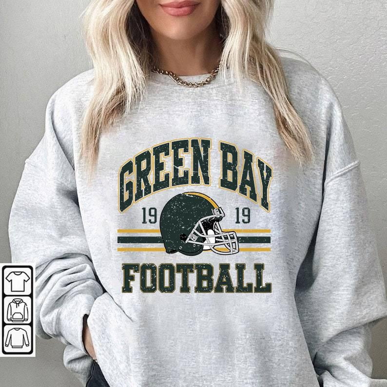 Vintage Green Bay Football Sweatshirt Green Bay Crewneck Game Day