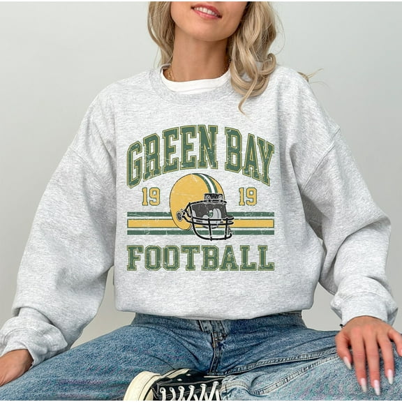 Vintage Green Bay Sweatshirt, Football Shirt, Unisex For Fan,Ash color,size L