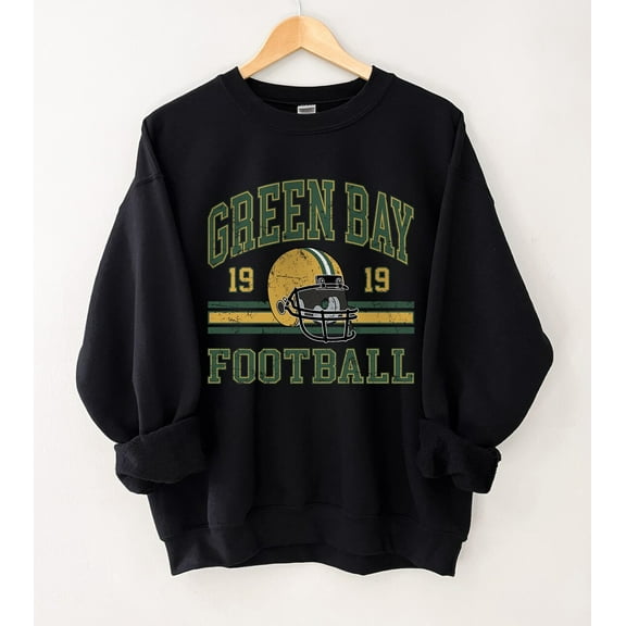 Vintage Green Bay Sweatshirt, Football Shirt, Unisex For Fan,Black color,size XL