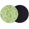 thumbnail image 1 of Vintage Green Coasters Set of 2, Absorbent Coasters for Drinks, Retro Botanical Abstract Art Coaster for Desk Coffee Table Protection, Home Decor House Warming Gifts 4", 1 of 8