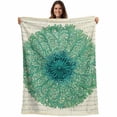 thumbnail image 1 of Vintage Green Floral Blanket Soft Cozy Warm Throw Blanket for Couch, Plush Fuzzy Flannel Fleece Blankets for Sofa, Retro Abstract Art Bed Blankets Lightweight Gifts for Women, 50"x80", 1 of 9