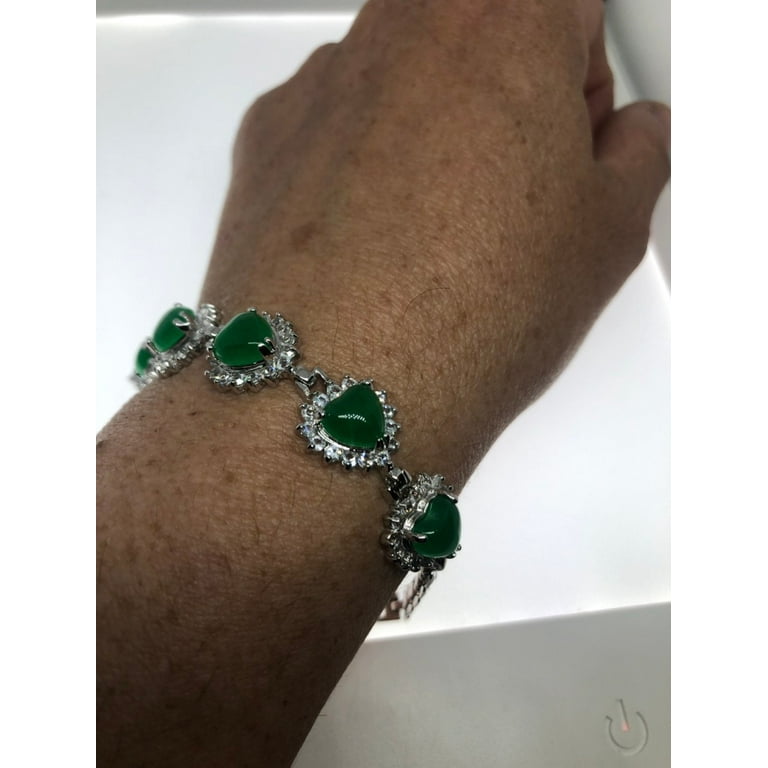 Jade online heart bracelet