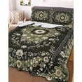 thumbnail image 1 of Vintage Green King Size Down Alternative Comforter, Lightweight Comforter Quilt Bedding Set with Pillow Shams Southwestern Geometric Abstract Art All Seasons Bed Comforter Duvet Insert 96"x106", 1 of 7