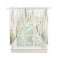 thumbnail image 1 of Vintage Green Leaf Swag Valances for Windows, Spring Country Watercolor Plant Rod Pocket Sheer Valances for Large Windows, Swag Toppers Light Filtering for Kitchen Living Room 2 Panels 36''x63'', 1 of 6