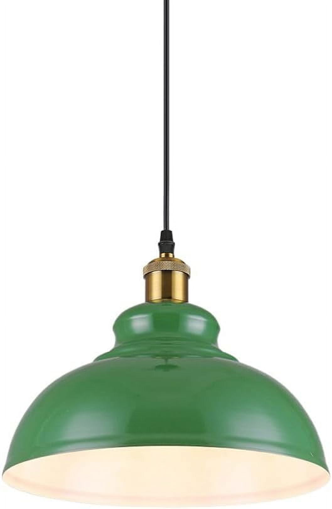 Vintage Green Metal Iron Pendant Lighting for Kitchen Island, Retro Industrial Style Pendant Light Fixture, American Rustic Farmhouse Pendant Lamp, Simple Pendant Light for Shop Over Table