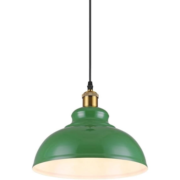 Vintage Green Metal Iron Pendant Lighting for Kitchen Island, Retro Industrial Style Pendant Light Fixture, American Rustic Farmhouse Pendant Lamp, Simple Pendant Light for Shop Over Table