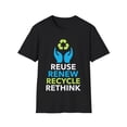 thumbnail image 1 of Vintage Green Recycle Symbol Novelty Earth Day Recycling Mens T Shirts, 1 of 4