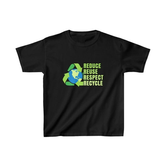 Vintage Green Recycle Symbol Novelty Earth Day Recycling T Shirts for Boys