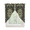 thumbnail image 1 of Vintage Green Swag Valances for Windows, Southwestern Geometric Abstract Art Rod Pocket Sheer Valances for Large Windows, Swag Toppers Light Filtering for Kitchen Living Room 2 Panels 36''x63'', 1 of 6