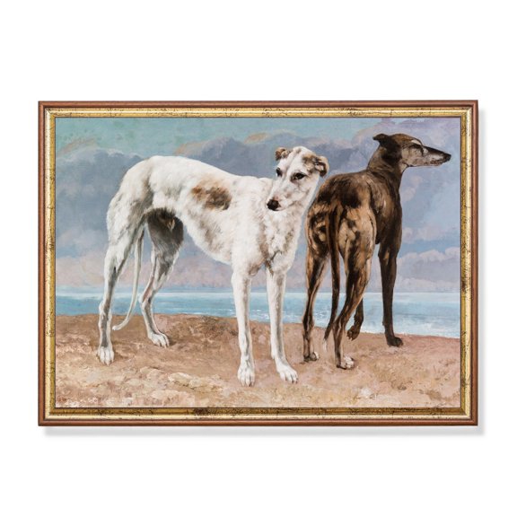 Vintage Greyhound Dog Antique Farmhouse Art Poster Unframed Paper Print