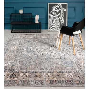 Vintage Greys Traditional Area Rug 2' X 3' 2' x 3' Bathroom,Entryway,Bedroom