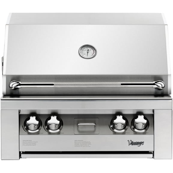 Vintage Grills Vbq30g-N 77,000 BTU 30" Wide Natural Gas Built-In Grill - Stainless Steel