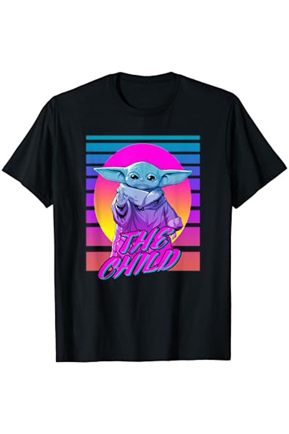 Vintage Grogu Vintage Neon The Child Gradient T-Shirt S-5XL - Trending Birrthday Tee Gifts Vintage Tee -Birthday Gifts