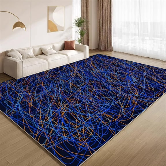 Vintage Grunge Arcade Area Rugs, Colorful Lines Carpet, Washable Non Slip Low Pile Soft Rug for Living Room Bedroom Office Decor Mat 2ftx3ft