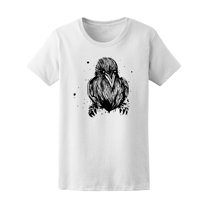 Vintage Grunge Crow Sketch T-Shirt Men -Image by Shutterstock, Male 4X-Large