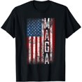 thumbnail image 1 of Vintage Grunge MAGA American Flag Lover Funny Gifts T-Shirt, 1 of 3