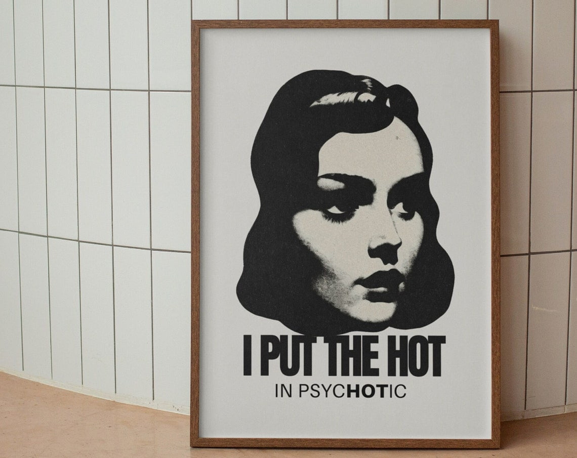 Vintage Grunge Room Decor Poster • Retro 70S Statement Wall Piece • Black  Beige Print • Quirky Grainy Photo Wall Art • Indie Room Aesthetic Wall Art,  Modern Wall Decor, 24x36 UNFRAMED - Walmart.com, image size:1140x905