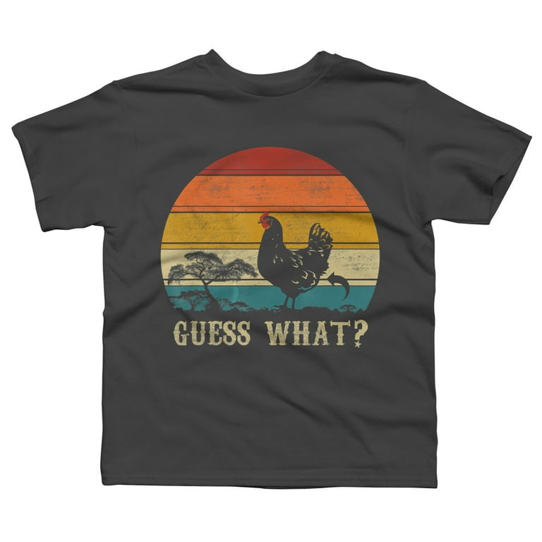 Vintage Guess What TShirt Chicken Butt Farmer Gift Funny Boys