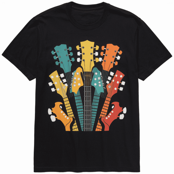 Vintage Guitar Art For Men Women Guitarist Guitar Player T-Shirt