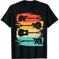 thumbnail image 1 of Vintage Guitar Gift For Men Women Music Band Guitarist Stuff T-Shirt Black 4X-Large, 1 of 4