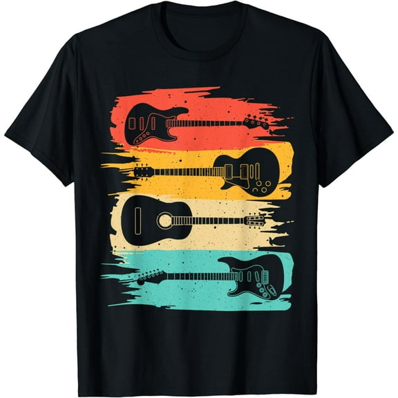 Vintage Guitar Gift For Men Women Music Band Guitarist Stuff T-Shirt