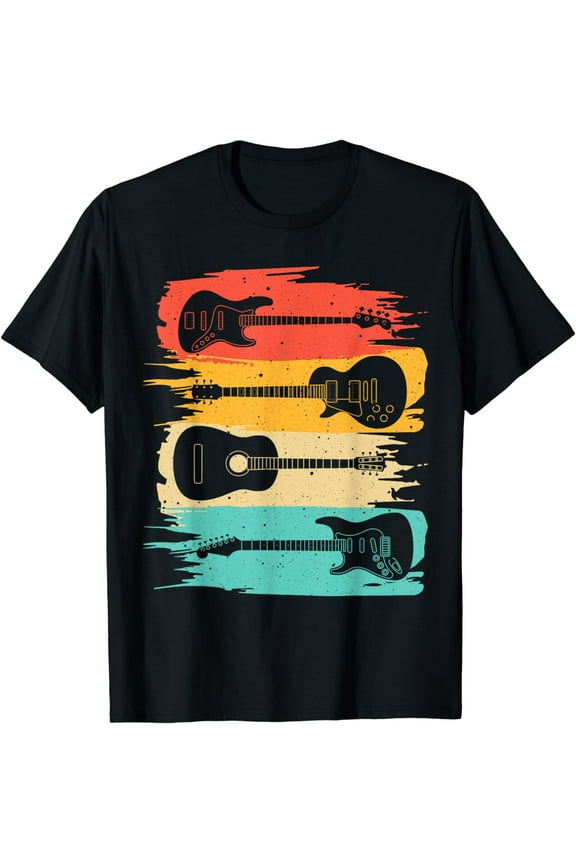 Vintage Guitar Gift For Men Women Music Band Guitarist Stuff T-Shirt
