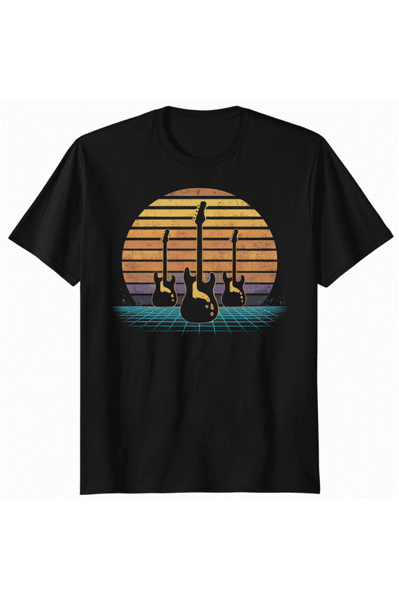 Vintage Guitar Gift For Men Women Music Band Guitarist Stuff T-Shirt