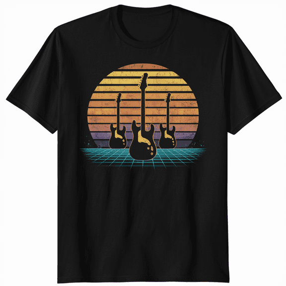 Vintage Guitar Gift For Men Women Music Band Guitarist Stuff T-Shirt