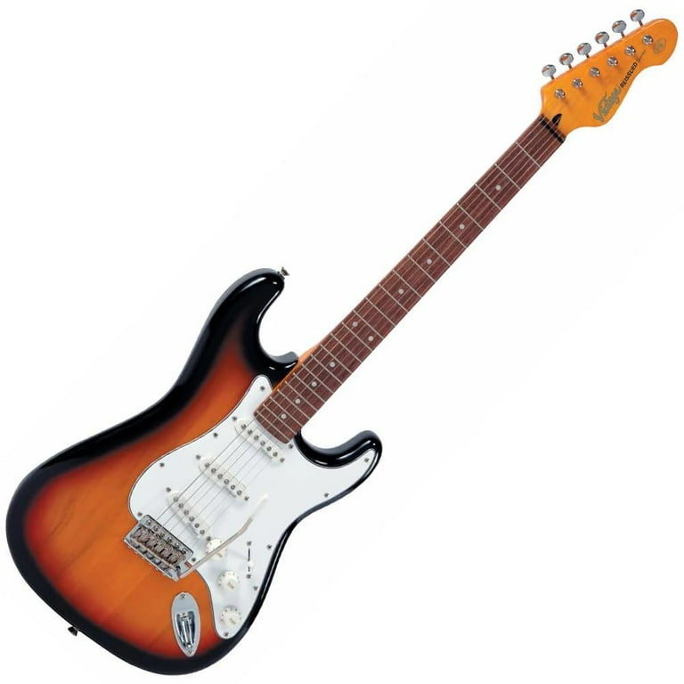 Vintage Guitars V6 Reissue Electric Guitar Sunset Sunburst Walmart