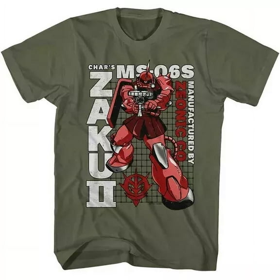 Vintage Gundam Japanese Military Anime Char'S Zaku Ii Ms-06S Zeonic Co Men'S T Shirt Best Birthday Gifts