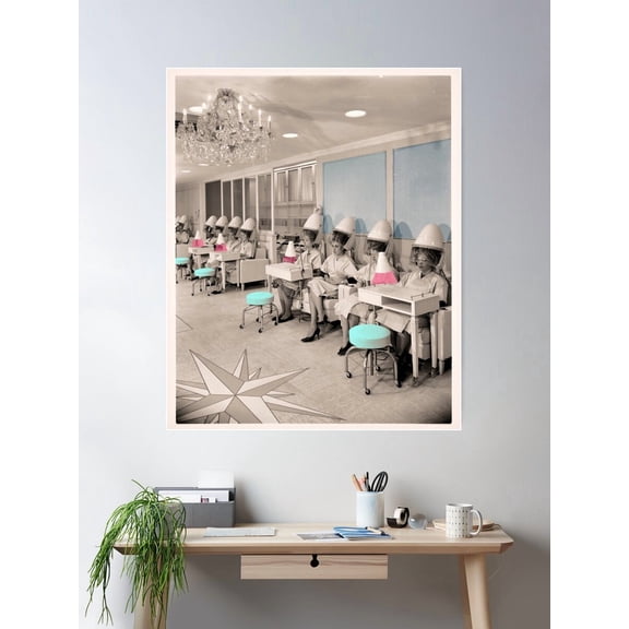 Vintage Hair Salon Ladies Poster Wall Art, Modern Wall Decor For Living Room Bedroom, 8x12 UNFRAMED